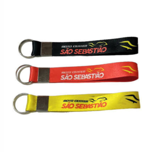 CHAVEIRO PERSONALIZADO POLIÉSTER POLIESTER 20MM 15 CM 4 CORES PERSONALIZADO METAL 