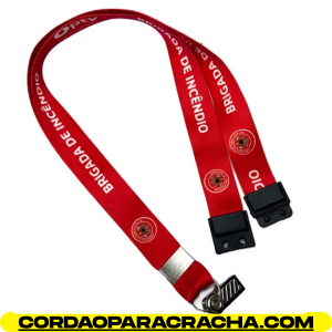CORDÃO PARA CRACHÁ COM TRAVA DE SEGURANÇA poliéster, metal e polimero 2CM X 85CM 4 CORES, IMPRESSAO EM 1 OU 2 LADOS PROTEÇAO UV CHAPA METALICA 