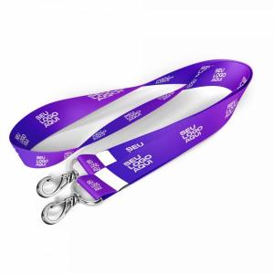 CORDÃO PERSONALIZADO CREDENCIAL COM MOSQUETAO poliéster 2CM X 80 CM  PROTEÇAO UV PONTAS DUPLAS COM MOSQUETÃO 