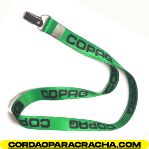 cordão personalizado para crachá em umuarama metal e poliester 450mm x20mm 4x4 cores PROTEÇAO UV com clip jacare 