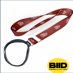 TIRANTE PARA CANECA FITA ACETINADA 30MM 80 CM ALTURA 4X0 IMPRESSÃO  EM UMA FACE PROTEÇAO UV ARGOLA MEIA LUA  E MOSQUETE 